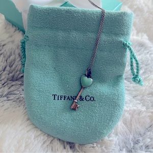 Authentic Tiffany & Co sterling silver key necklace